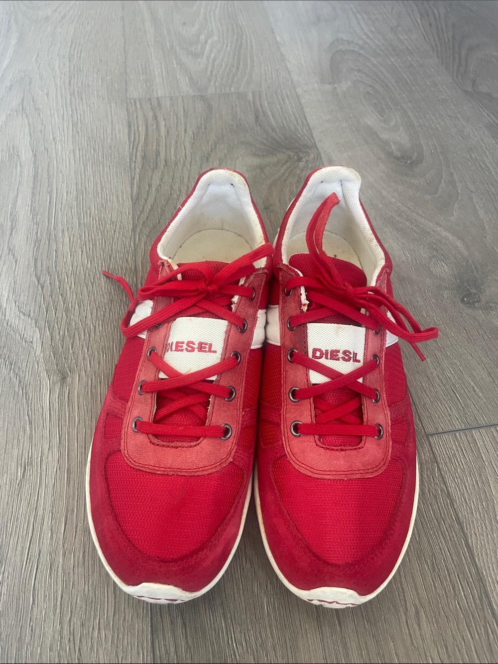 Vintage Y2K Diesel Red Tennis Shoes Sneakers Size 10